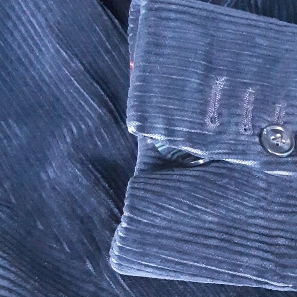 JP Tilford Samuelsohn SZ 38 Navy Blue Corduroy 2 Button Sport Jacket Blazer - Picture 15 of 15